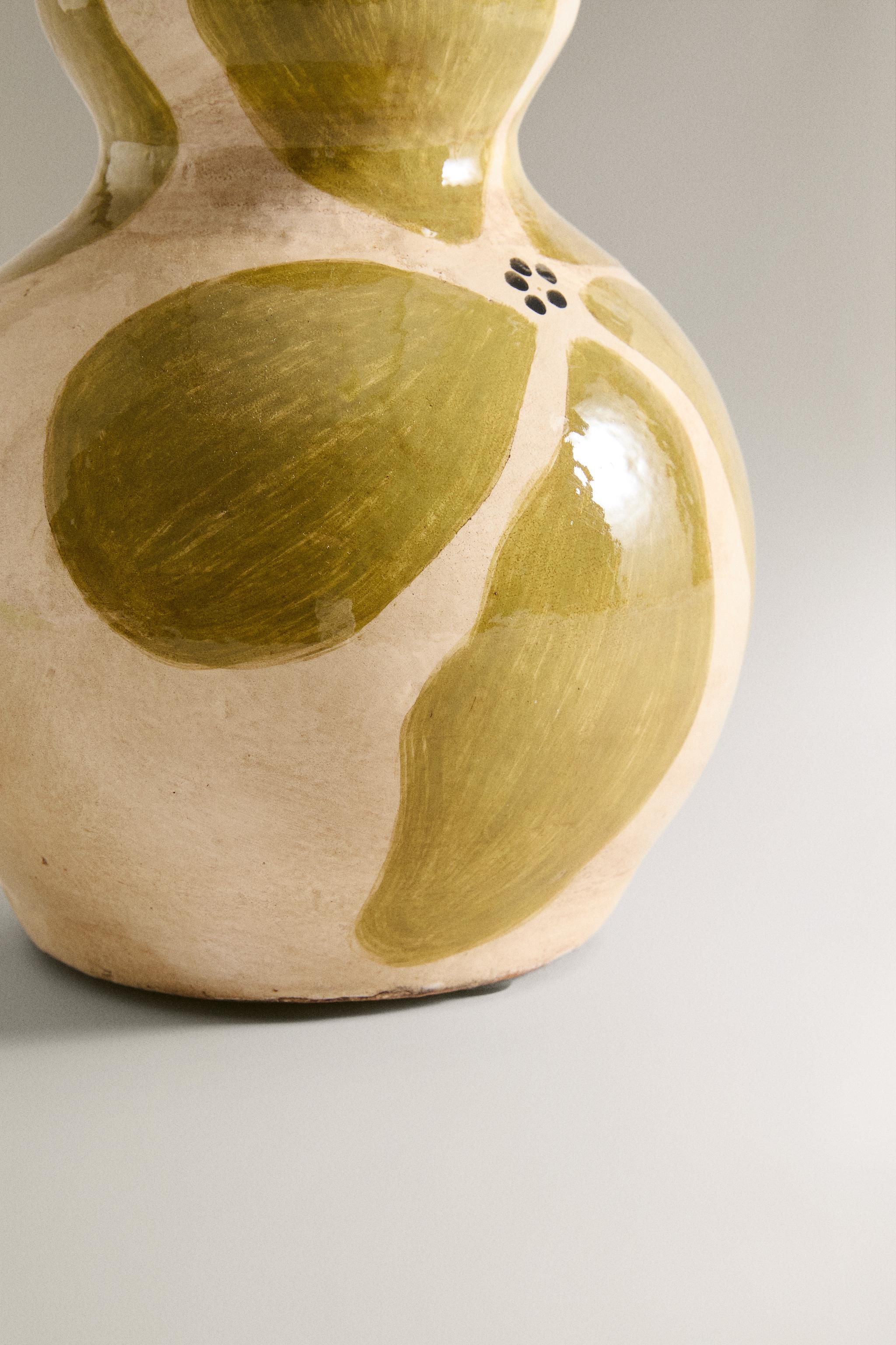 VASE TERRE CUITE FLEURS
